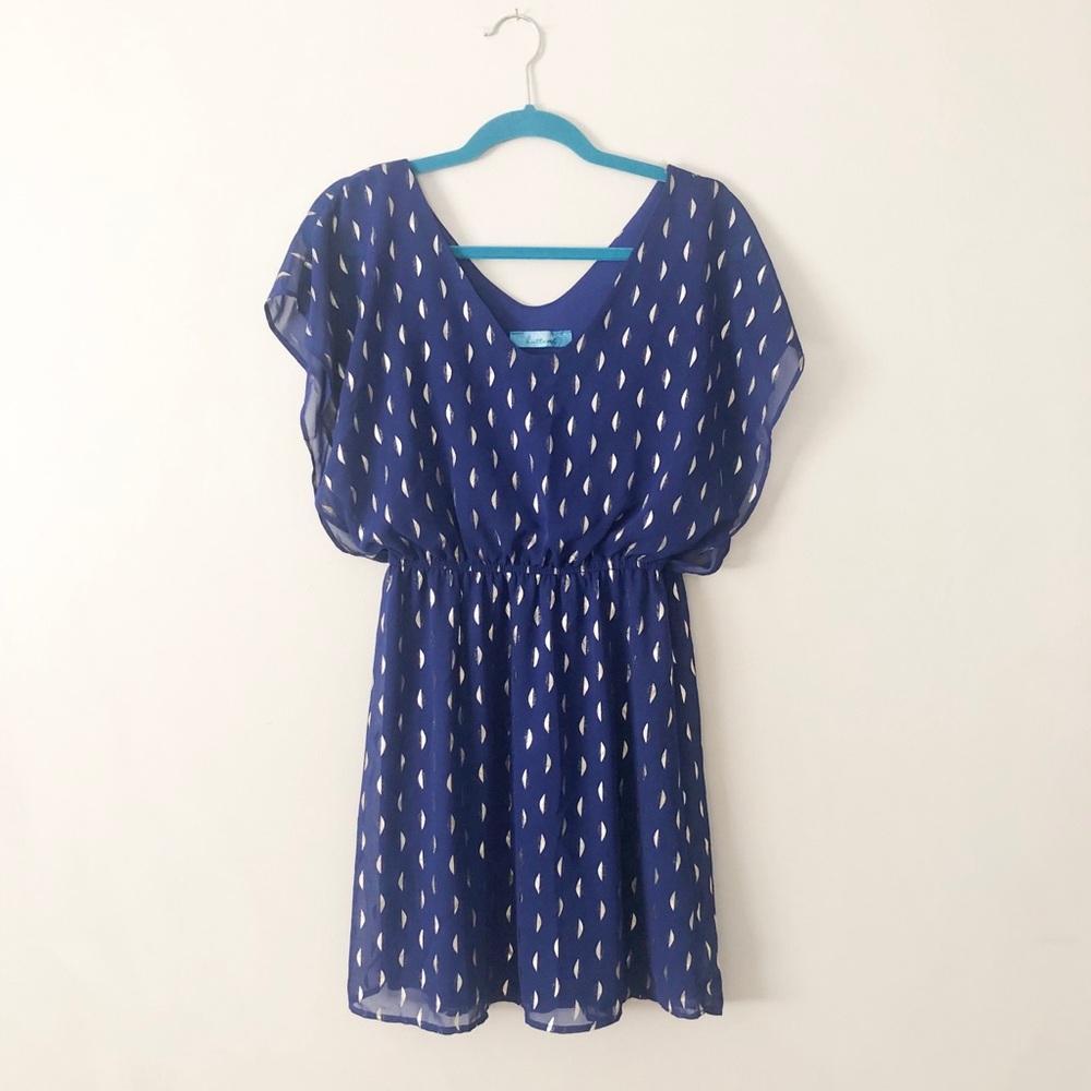 Royal Blue and Gold Dress